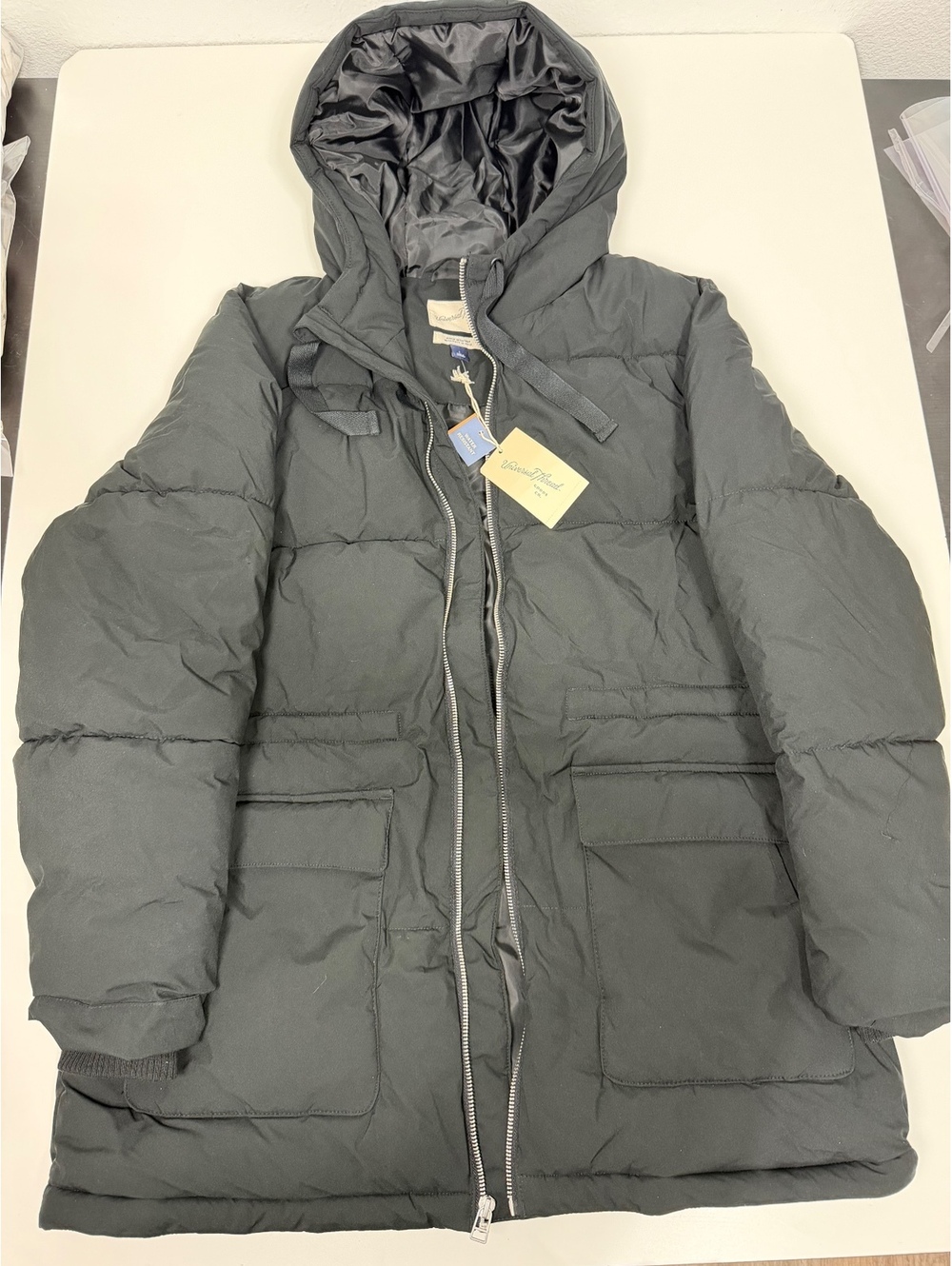 New With Tag Universal Thread Women's Black Hooded Puffer Jacket